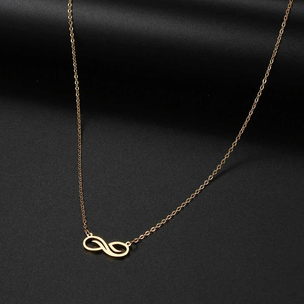 Collar Colgante Infinito Dorado Mujer oro