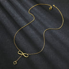 Collar Colgante Infinito y Corazón oro