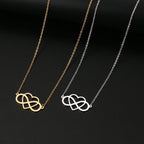 Collar Colgante Infinito y Corazón para Mujer en plata