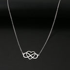 Collar Colgante Infinito y Corazón para Mujer en plata