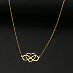 Collar Colgante Infinito y Corazón para Mujer en oro