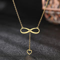 Collar Colgante Infinito y Corazón oro