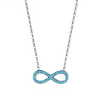 Collar Colgante Infinito Turquesa