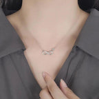 Collar con colgante infinito de circonita para mujer en plata