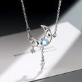 Collar Colgante Luna con Cristal