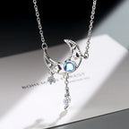 Collar Colgante Luna con Cristal