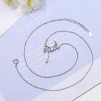 Collar Colgante Luna con Cristal