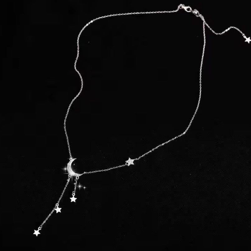 Collar Colgante Luna Estrella Astros Mujer