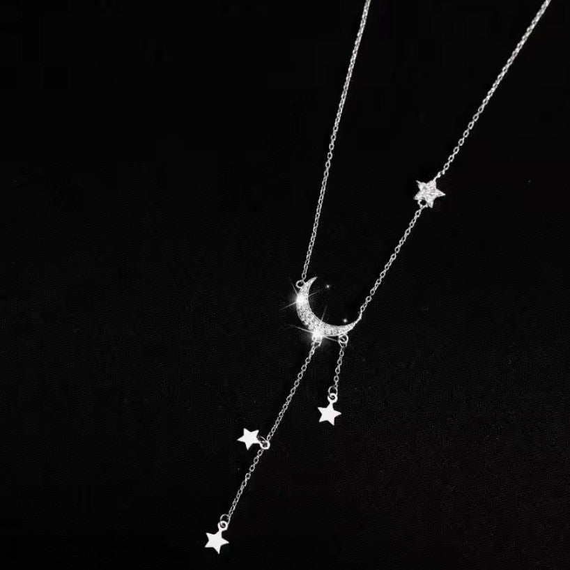 Collar Colgante Luna Estrella Astros Mujer