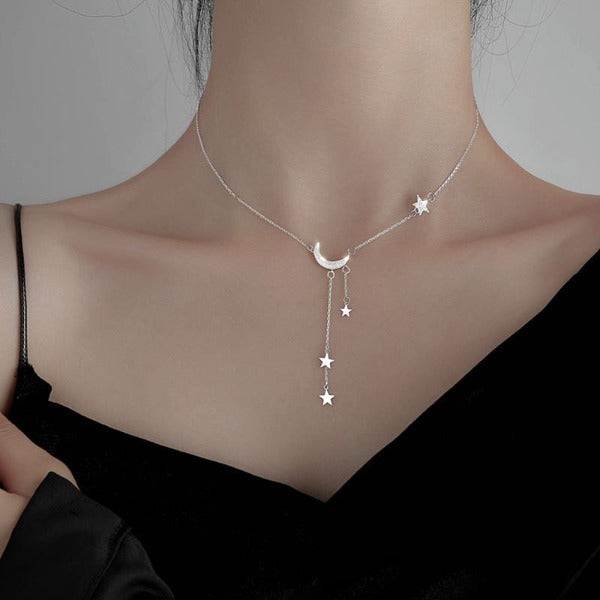 Collar Colgante Luna Estrella Astros Mujer