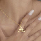 Collar y Colgante Ojo de Horus Egipcio Oudjat para Mujer oro