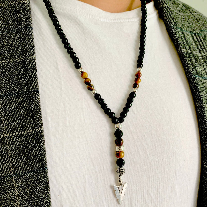 Collar Colgante Ojo de Tigre para Hombre
