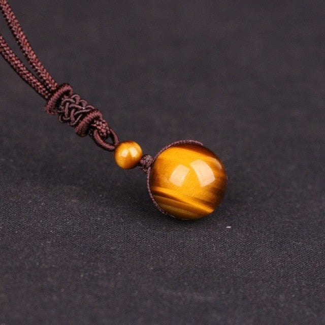 Collar Colgante Ojo de Tigre Hombre Mujer