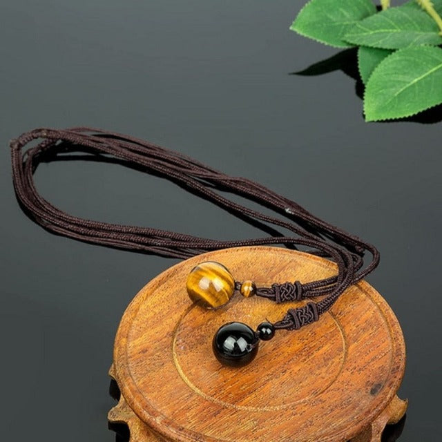 Collar Colgante Ojo de Tigre Hombre Mujer