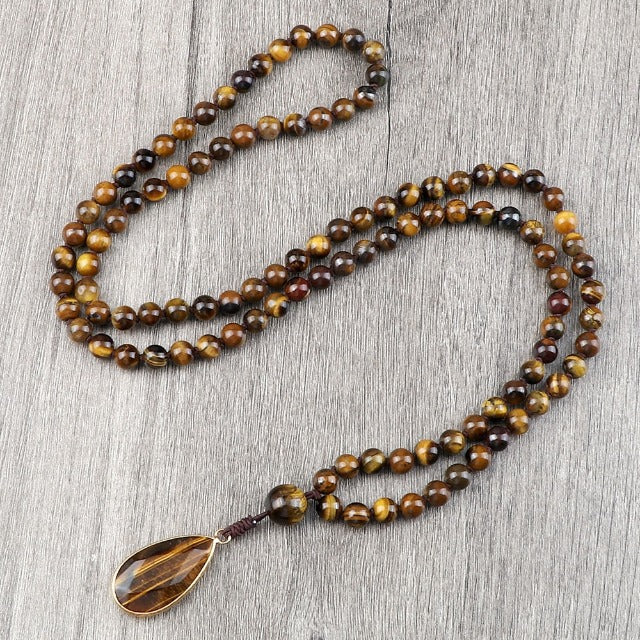 Collar y Colgante Ojo de Tigre Hombre Mujer