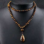 Collar y Colgante Ojo de Tigre Hombre Mujer