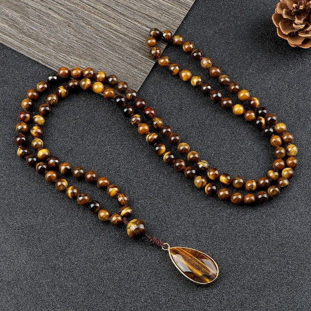 Collar y Colgante Ojo de Tigre Hombre Mujer
