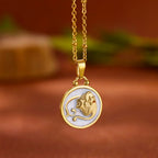 Collar Colgante Oro y Blanco Signo del Zodiaco 12 Constelaciones virgo