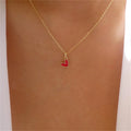 Collar Colgante Pequeño Corazón Gargantilla roja