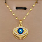 Collar Colgante Amuleto Ojo Azul Turco