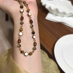 Collar Gargantilla con Colgante de Perlas Ojo de Tigre A