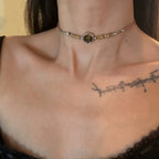 Collar con Colgante Gargantilla Ojo de Tigre