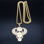 Collar Colgante Escarabajo Egipcio Ojo de Horus oro