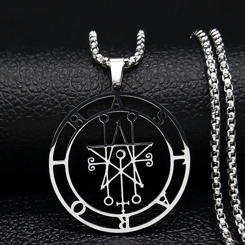 Collar Colgante Sigilo de Demonio plata