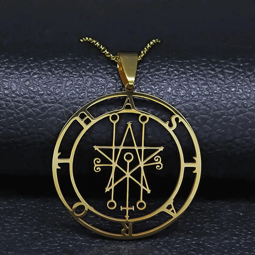 Collar Colgante Sigilo de Demonio oro