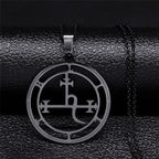 Collar Colgante Sigilo Demoníaco Lilith negro