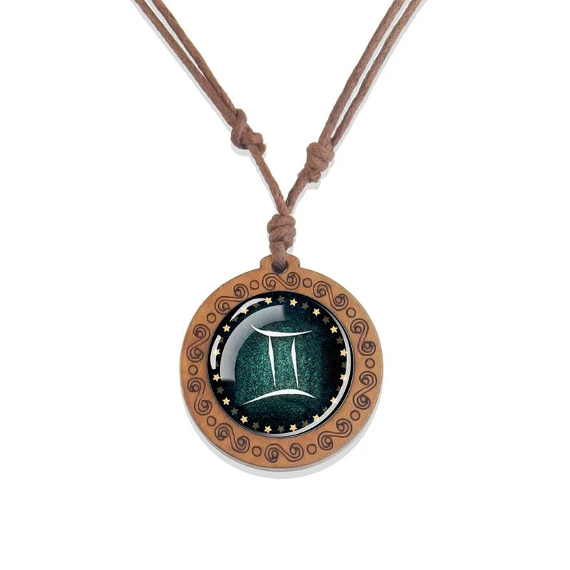 Collar Colgante Signo del Zodiaco 12 Constelaciones géminis