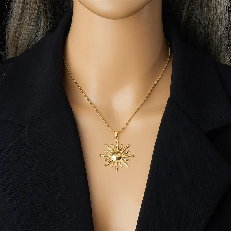Collar Colgante Sol para Mujer