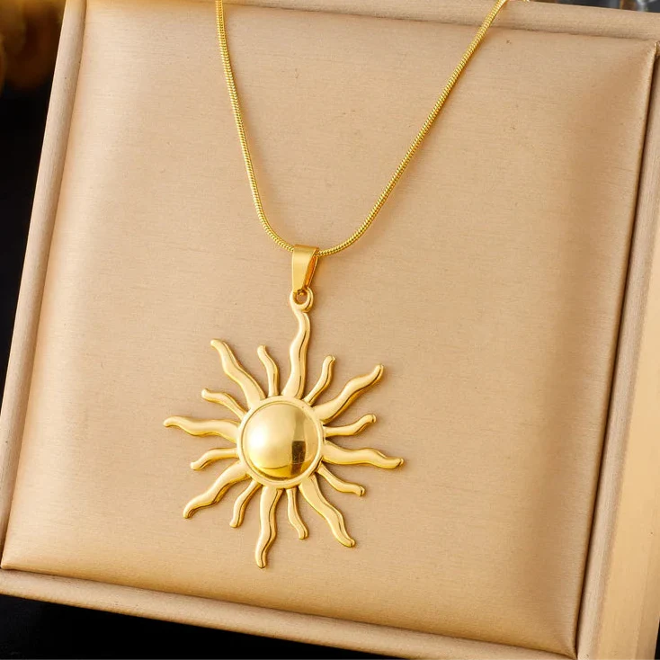 Collar Colgante Sol para Mujer