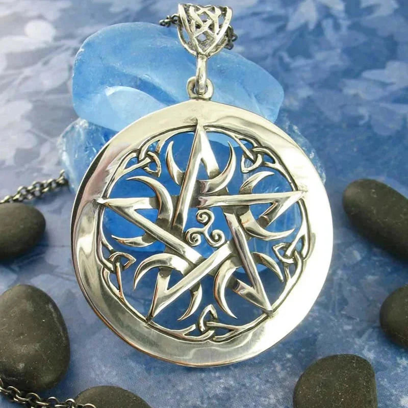 Collar Colgante Hechicería Wicca Pentáculo Mujer