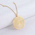 Collar y Colgante Espiral Geométrica oro