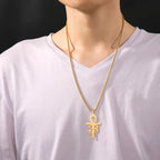 Collar Colgante Estilo Egipcio Cruz de Ankh oro