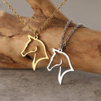 Collar Colgante Cabeza de Caballo Minimalista