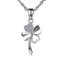 Collar Colgante Trébol de 4 Hojas para Mujer Plata