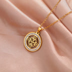 Collar Colgante Wiccano Nudo de Bruja Amuleto de Protección Mujer oro