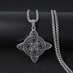 Collar Colgante Wicca Nudo de Bruja de Protección plata