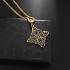 Collar Colgante Wicca Nudo de Bruja de Protección oro