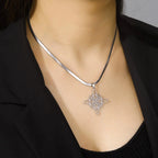 Collar Colgante Wiccano Nudo de Bruja Mujer Amuleto de Protección plata