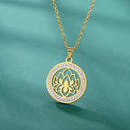 Collar Colgante Zen Mujer Flor de Loto oro
