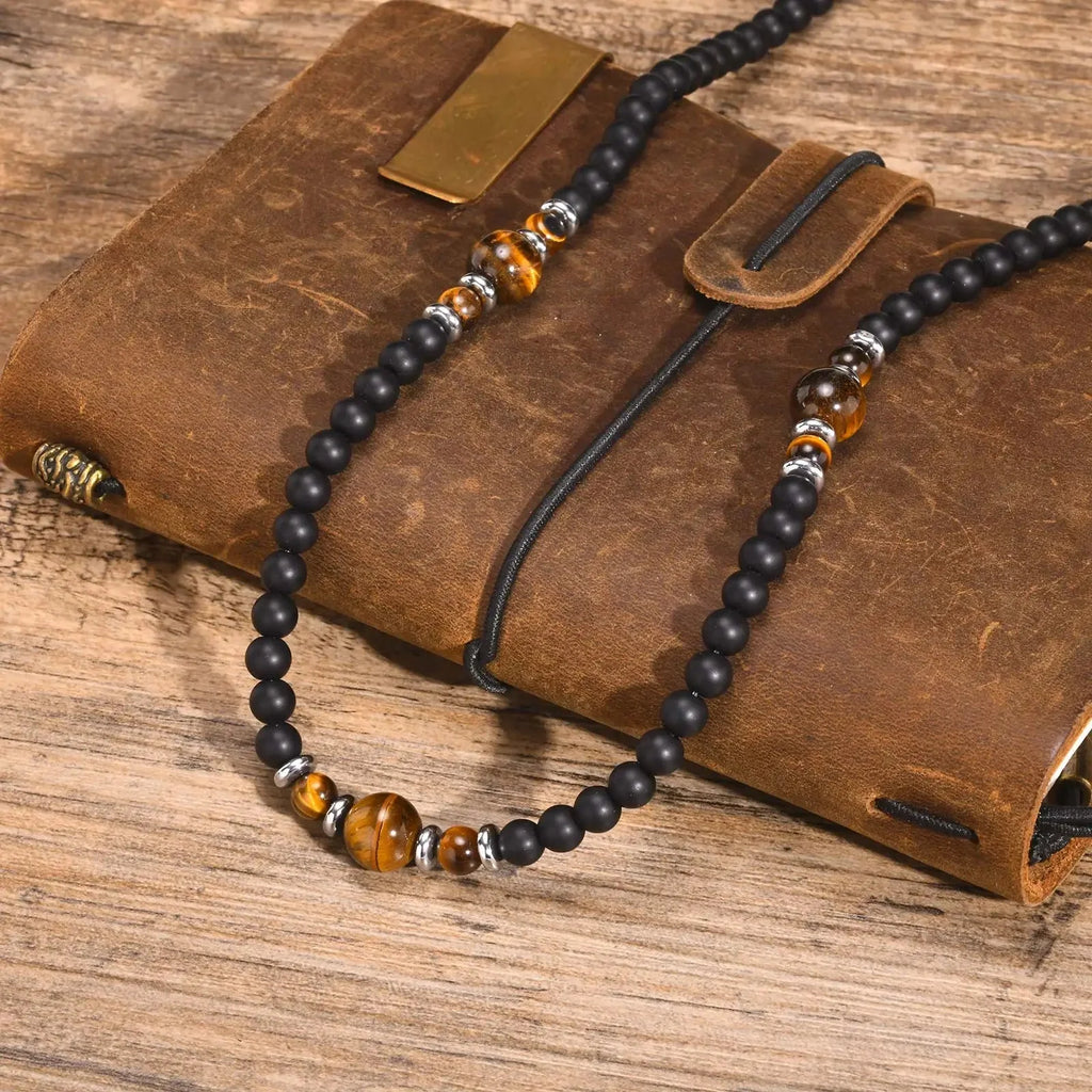 Collar Piedra Ojo de Tigre Hombre