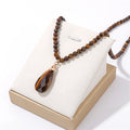 Collar de Piedra Ojo de Tigre y Colgante