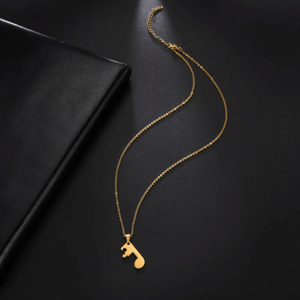 Collares para Parejas Colgante Nota Musical oro