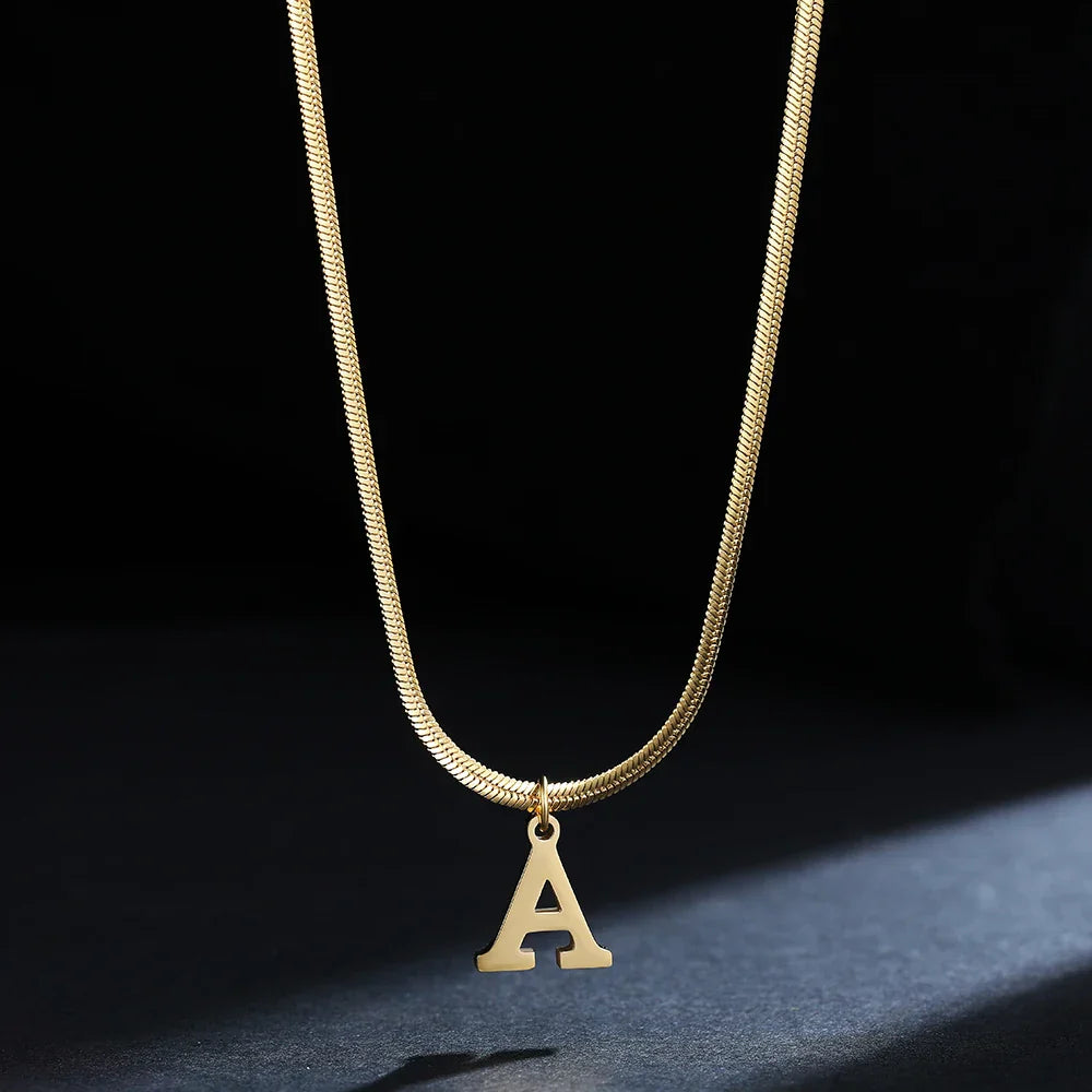Collier pour femme avec pendentif initiale - lettre