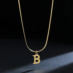 Collier pour femme avec pendentif initiale - lettre