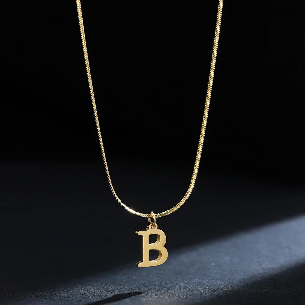 Collier pour femme avec pendentif initiale - lettre
