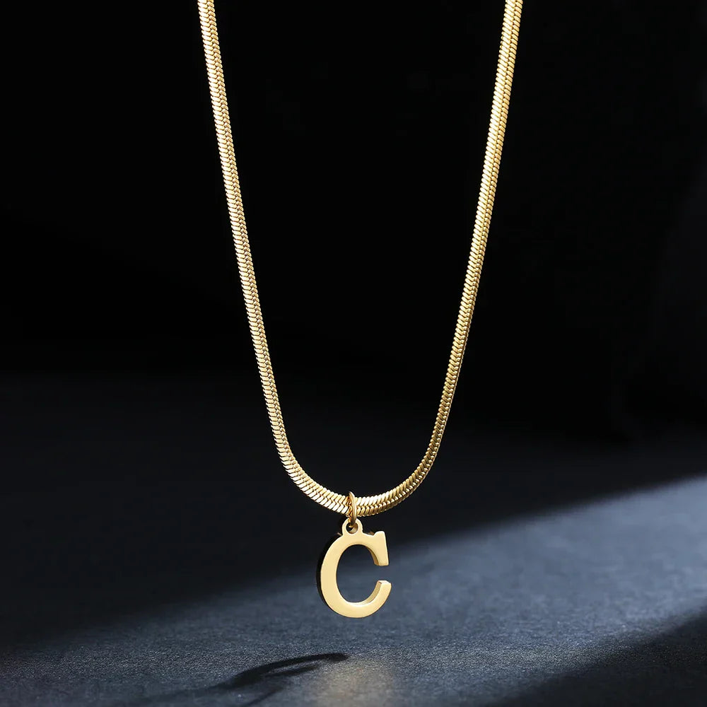 Collier pour femme avec pendentif initiale - lettre